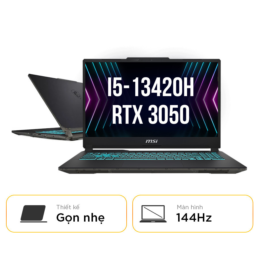 MSI Cyborg 15 A13UC-2088VN - Intel Core i5 13420H | RTX 3050 4GB | 15.6 FHD IPS 144Hz